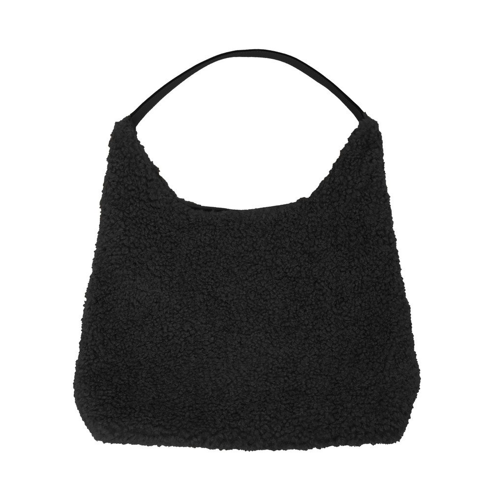 Gemini Label Bags Isabella Faux Fur Slouch Bag Black 