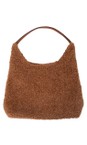 Gemini Label Bags Tan Isabella Faux Fur Slouch Bag  