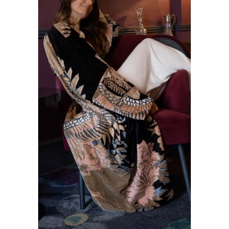 One Hundred Stars Crane Black Velvet Grande Gown - Black