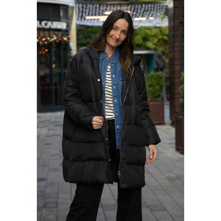 Masai Clothing MaThilde Black Oversized Down Coat - Black