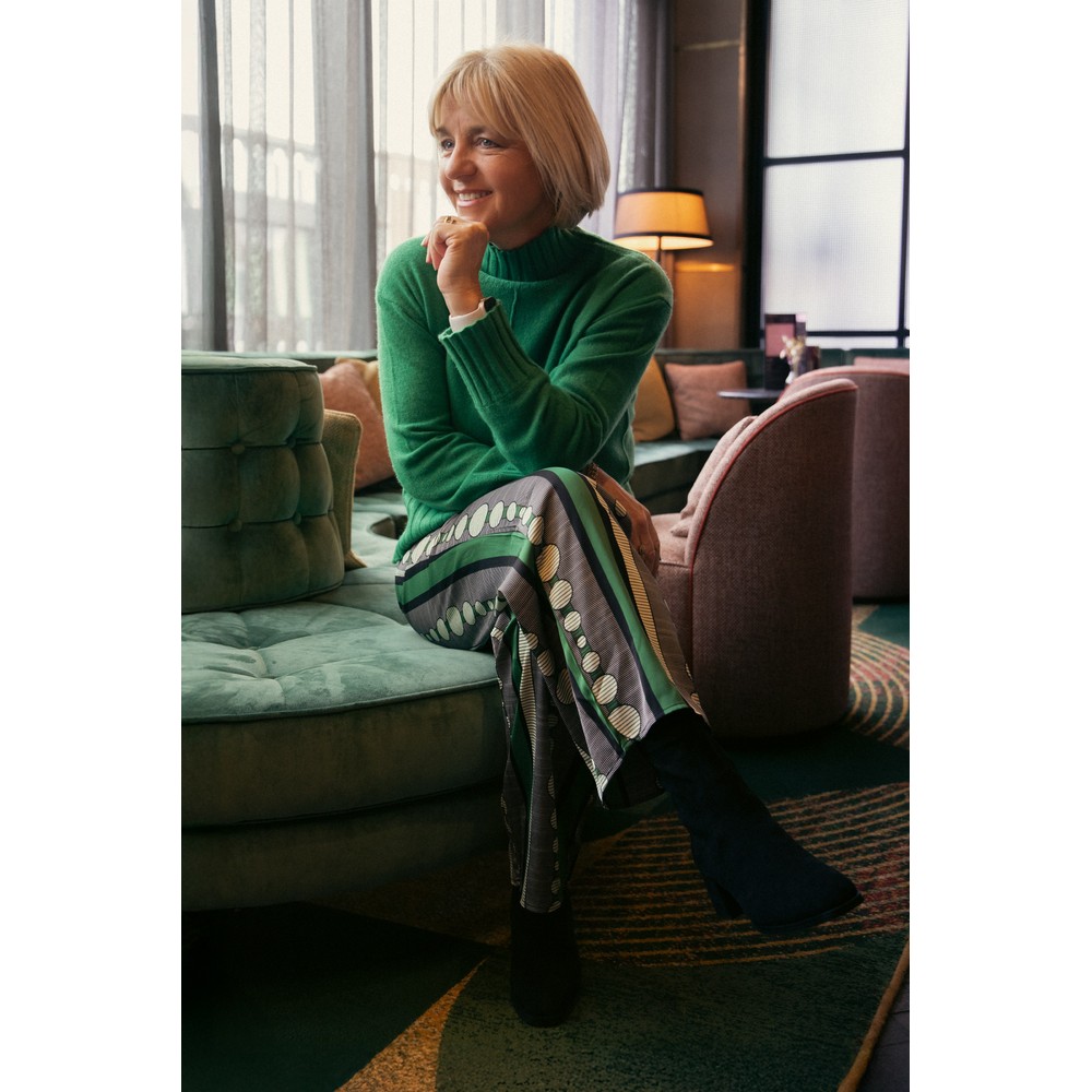 Skatie Circle Print Trouser Juniper