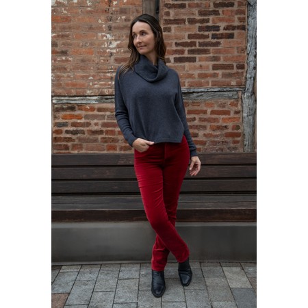 Amazing Woman 02 Velvet Red Straight Leg Jean - Red