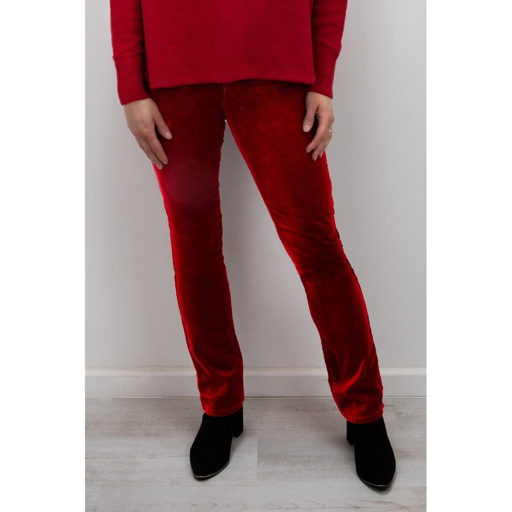 Amazing Woman 02 Velvet Red Straight Leg Jean Red