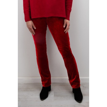 Amazing Woman 02 Velvet Red Straight Leg Jean - Red