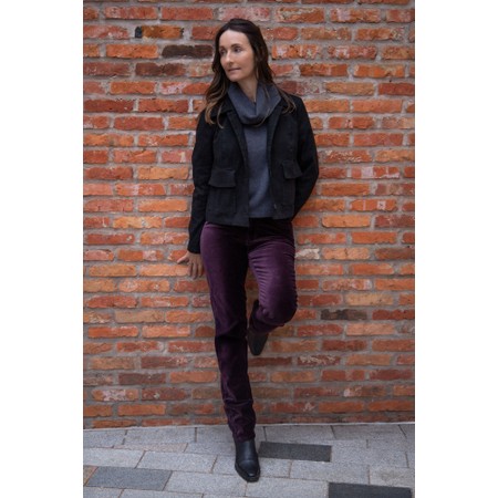 Amazing Woman 02 Velvet Burgundy Straight Leg Jean - Red