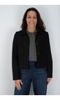 Robell Black 90 Hilda Black Faux Suede Jacket  