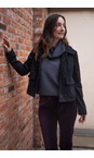 Robell Black 90 Hilda Black Faux Suede Jacket  