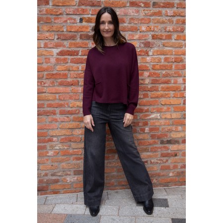 Robell Debby Black Wide Leg Jean - Black