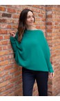 Amazing Woman Dark Turquoise Emilie Dark Turquoise Asymmetric Draped Jumper  