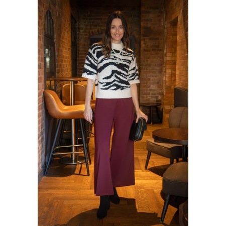 Masai Clothing MaPirista Tawny Port Wide Leg Trouser - Purple