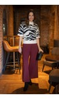 Masai Clothing Tawny Port MaPirista Tawny Port Wide Leg Trouser  