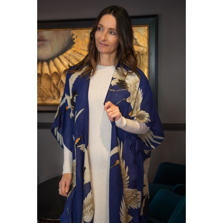 One Hundred Stars Stork Royal Blue Wool Throwover - Blue