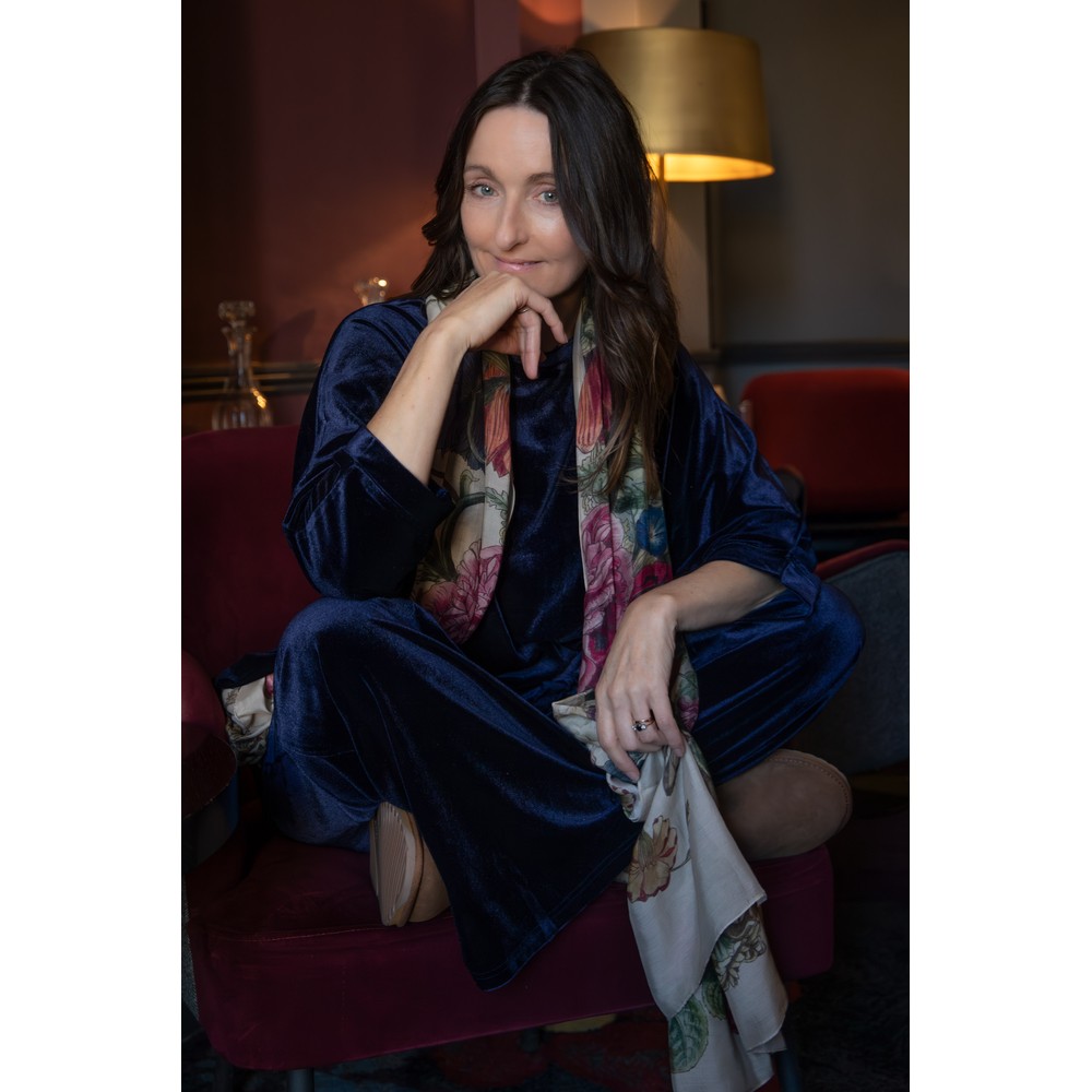 One Hundred Stars Primula Stone Floral Scarf Primula Stone