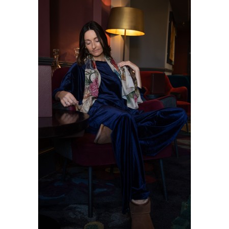 One Hundred Stars Primula Stone Floral Scarf - Beige