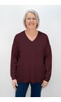 Amazing Woman Mulberry Penny Mulberry Super Soft Knit V-Neck Jumper  