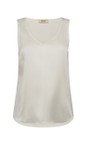 Mos Mosh 180 Ecru Astrid V-Neck Ecru Silk Tank Top  