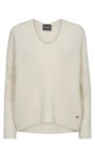 Mos Mosh 180 Ecru Thora V-Neck Ecru Knit Jumper  