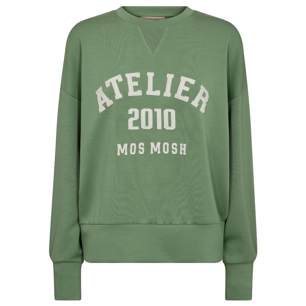 Mos Mosh Nima O-LS Turf Green Sweatshirt 846 Turf Green