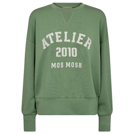Mos Mosh Nima O-LS Turf Green Sweatshirt - Green