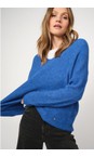 Mos Mosh 431 Ultramarine Thora V-Neck Ultramarine Knit Jumper  