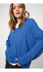 Mos Mosh 431 Ultramarine Thora V-Neck Ultramarine Knit Jumper  