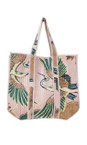 One Hundred Stars Crane Plaster Pink Large Velvet Tote Bag  