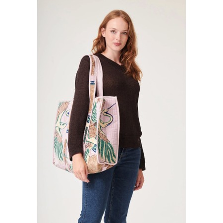 One Hundred Stars Large Velvet Tote Bag - Multicoloured