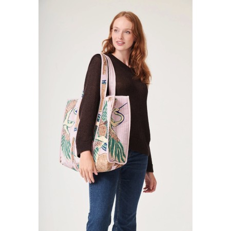 One Hundred Stars Large Velvet Tote Bag - Multicoloured