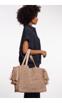 RINO AND PELLE Rosy Brown Carlijn Fringed Beachbag  
