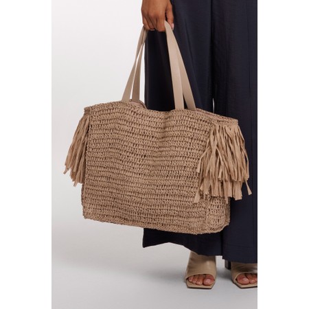 RINO AND PELLE Carlijn Fringed Beachbag - Red