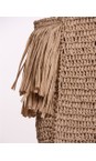 RINO AND PELLE Rosy Brown Carlijn Fringed Beachbag  