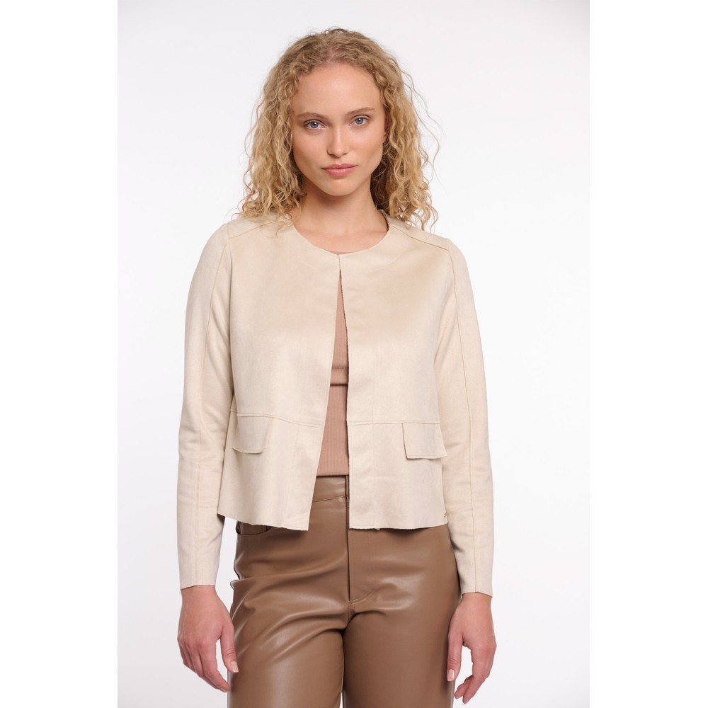RINO AND PELLE Brisia Birch Faux Suede Jacket Birch
