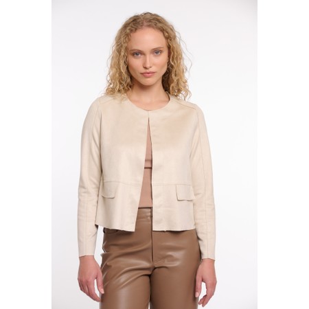 RINO AND PELLE Brisia Birch Faux Suede Jacket - Beige