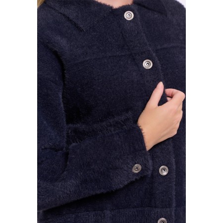 RINO AND PELLE Dark Navy Bubbly Boxy Jacket - Blue