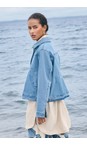 NOEN Pale Blue 61 Denim Pleated Jacket  