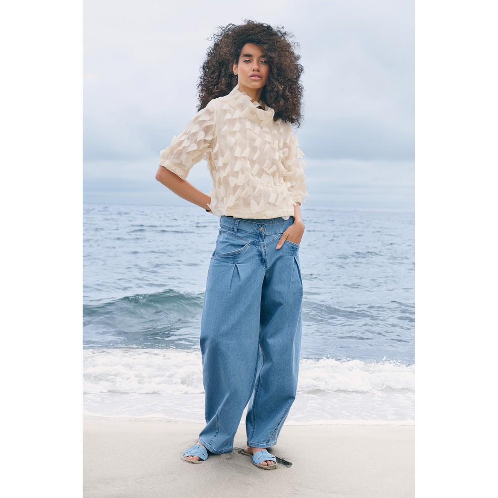 NOEN Cross Over Front Denim Jean Pale Blue 61