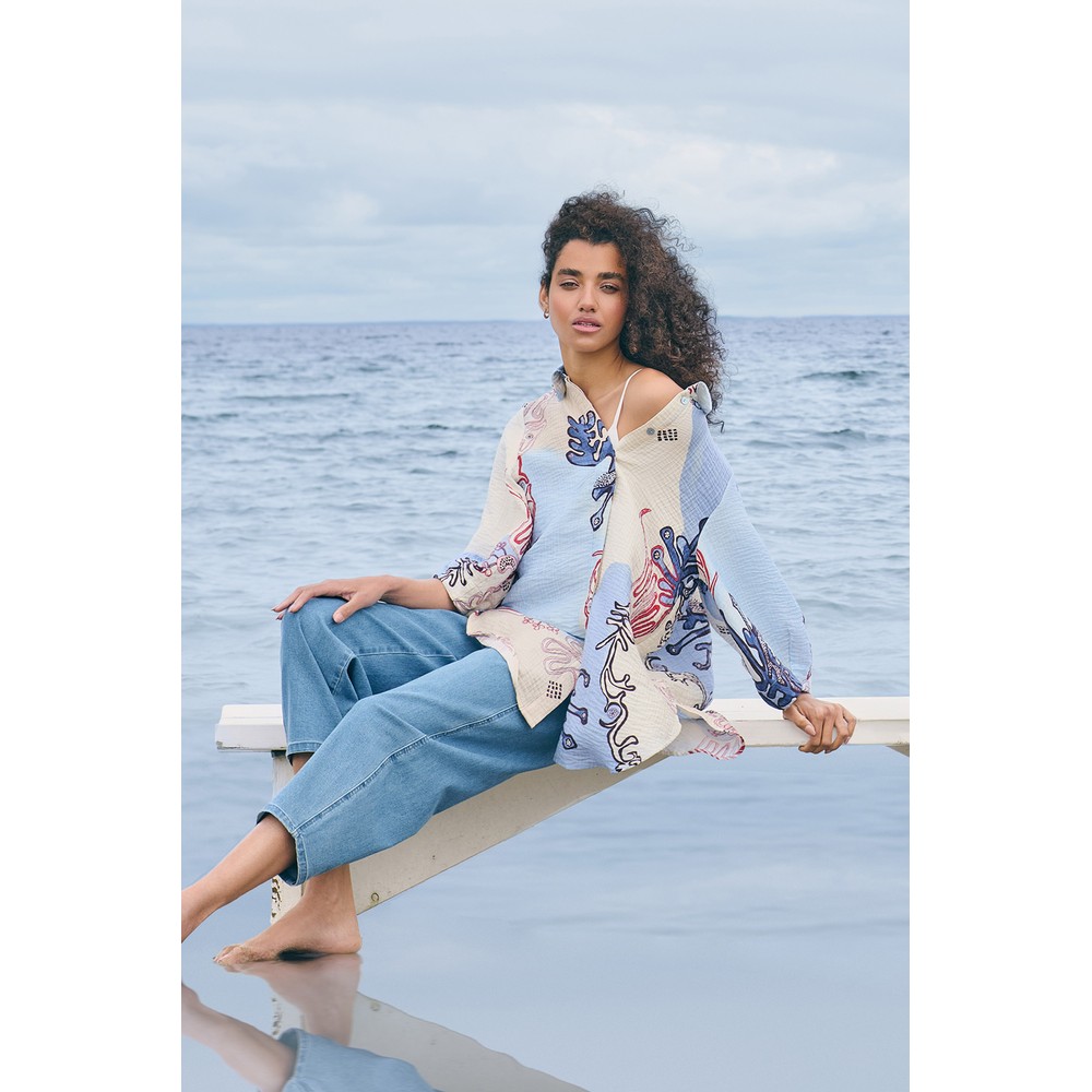 NOEN Abstract Printed Shirt Blue 61