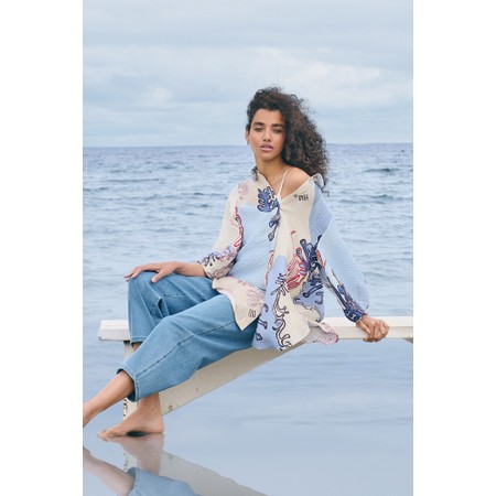 NOEN Abstract Printed Shirt - Blue