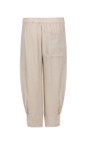 NOEN Sand 14 Embroidered Floral Linen Trouser  