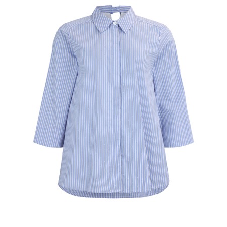 NOEN Crystal Stripe Overshirt - Blue