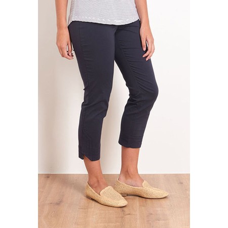 Foil Fuss Free True Navy 7/8 Trapeze Trouser - Blue