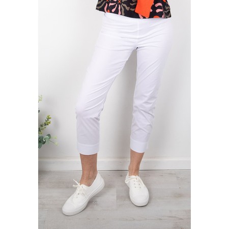 Foil Fuss Free White 7/8 Trapeze Trouser - White