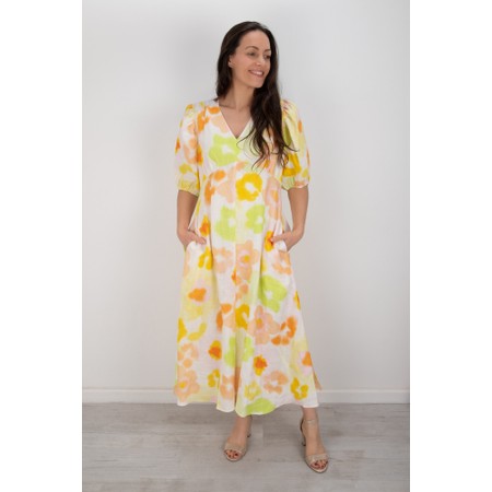 Foil Empire-ly Yours Posh Petal Dress - Yellow