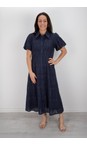 Foil Navy Pineapple Navy Pineapple Cut Above Dress  