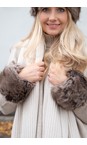 Helen Moore Truffle Faux Fur Wrist Warmer  