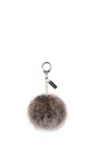 Helen Moore Truffle Faux Fur Pom Pom Key Ring  