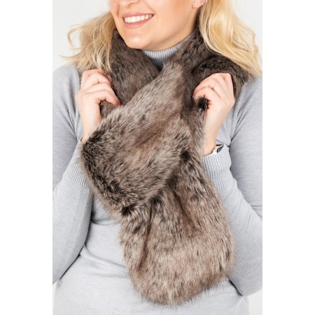 Helen Moore Loop Faux Fur Scarf - Brown
