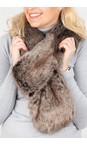 Helen Moore Truffle Loop Faux Fur Scarf  