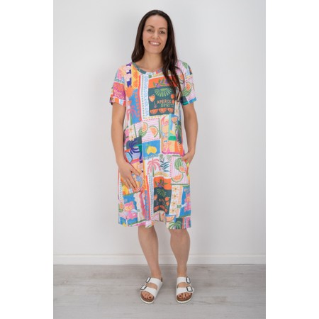 Foil Worth The Hype Sundowner Print Dress - Red