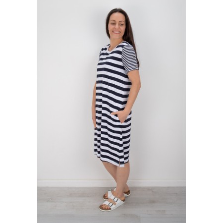 Foil Worth The Hype Bold Stripe Dress - Black